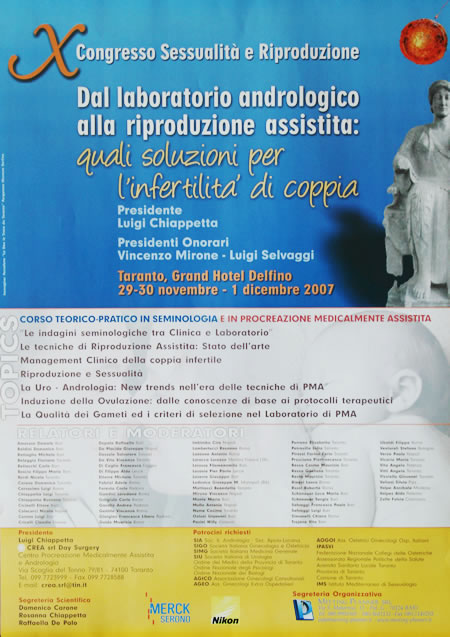 X Congresso Sessualit&agrave; e Ripdoruzione