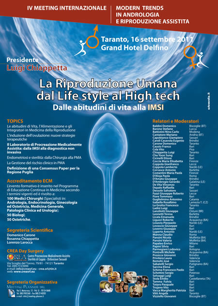 IV MEETING INTERNAZIONALE MODERN  TRENDS IN ANDROLOGIA E RIPRODUZIONE ASSISTITA